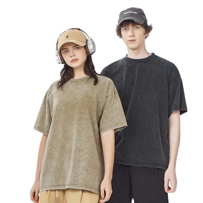 Vintage Cotton Wash Solid Cotton T-Shirts